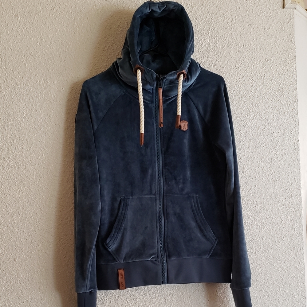Naketano velour hooded sweatshirt, size M